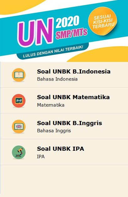 Soal ujian nasional tingkat smp