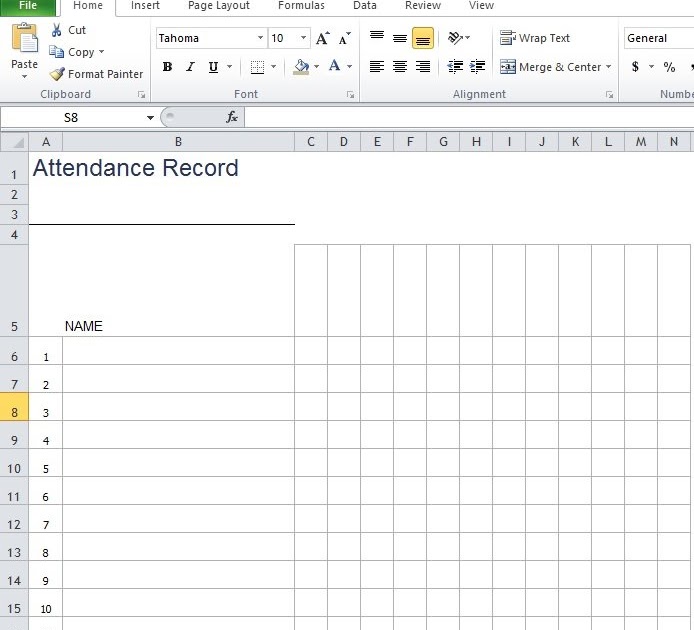 Daily Attendance Sheet For Employees In Excel Excel Templates