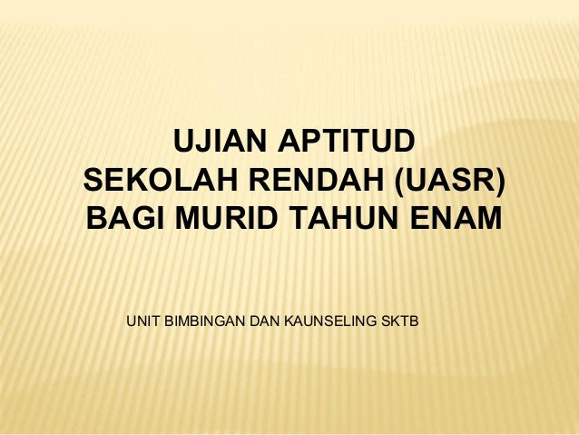 Contoh Soalan Psikometrik Sekolah Rendah - Soalan bs