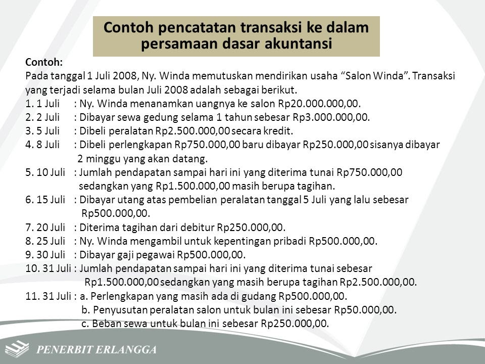 Contoh Soal Persamaan Dasar Akuntansi Dan Jawaban : Contoh Soal