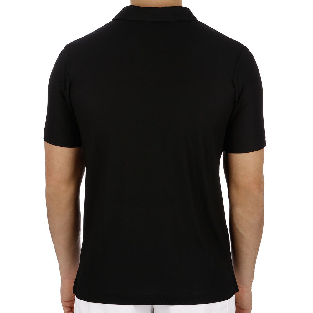 Black polo shirt