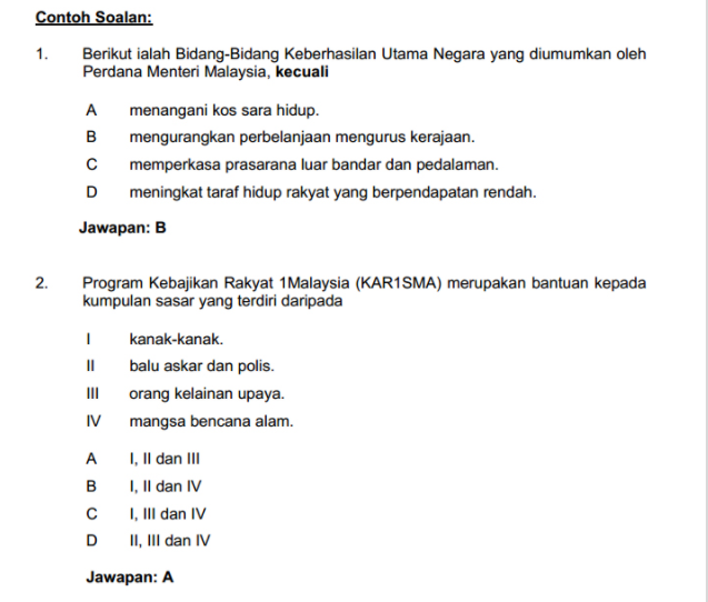 Contoh Soalan Dan Jawapan Peperiksaan Ptd - Contoh Four