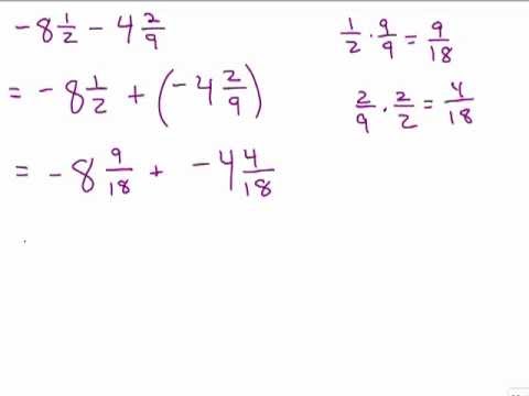 How To Divide Negative Fractions With Different Denominators