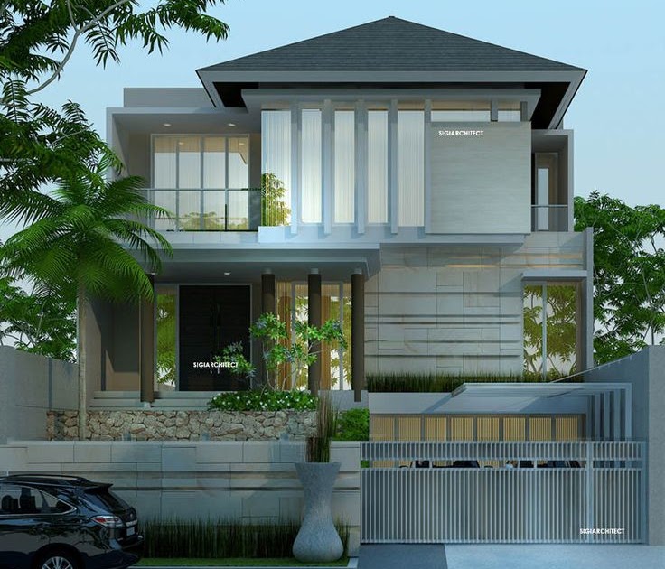 Gambar Desain Rumah Tropis Kontemporer - Rumah Ole