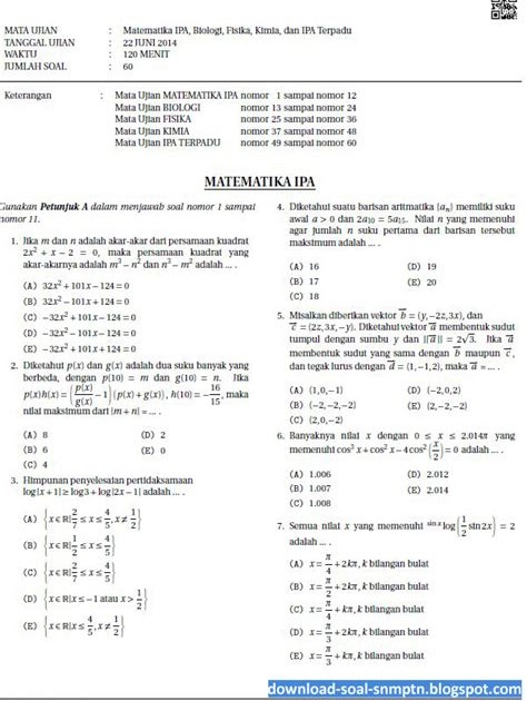 Soal Tes Penyesuaian Ijazah 2014 Pdf