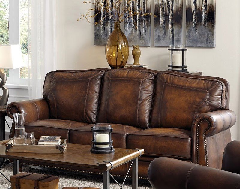 Real Leather Living Room Set Clearance