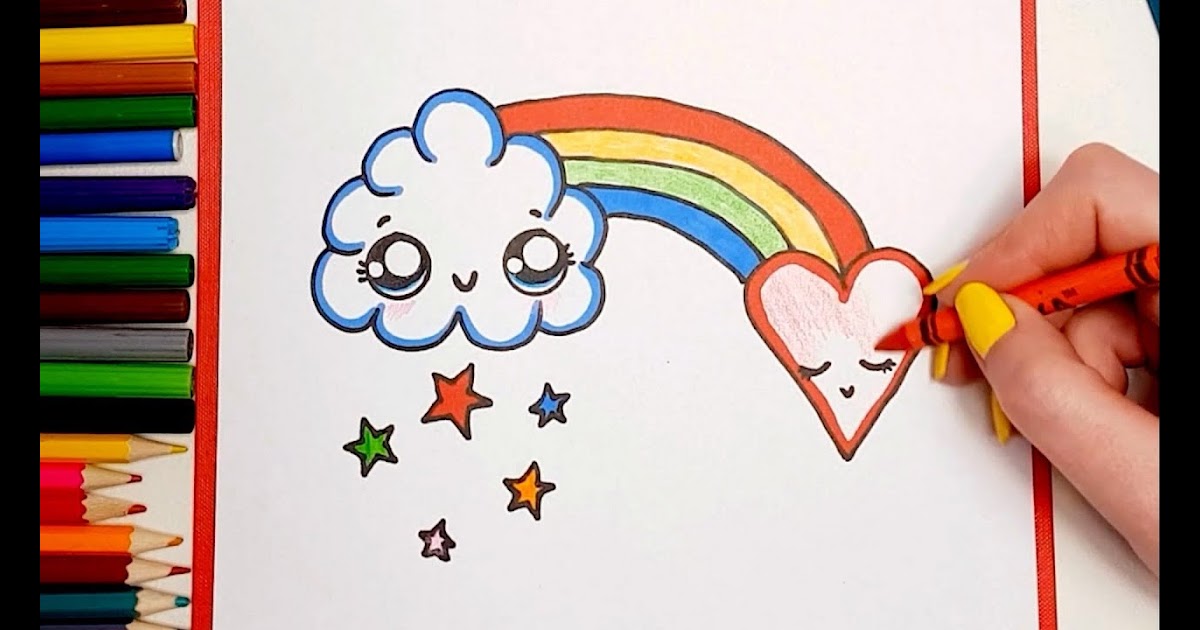 Dibujos Kawaii Arcoiris Animado Con Nubes - Shiyon Wallpaper