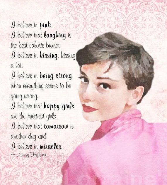 Audrey Hepburn Pink Quote / Beauty | Audrey hepburn quotes, Audrey ...