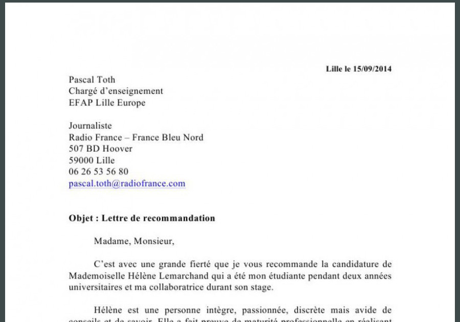 Exemple De Lettre De Référence Professionnelle David Peltz Ejemplo De