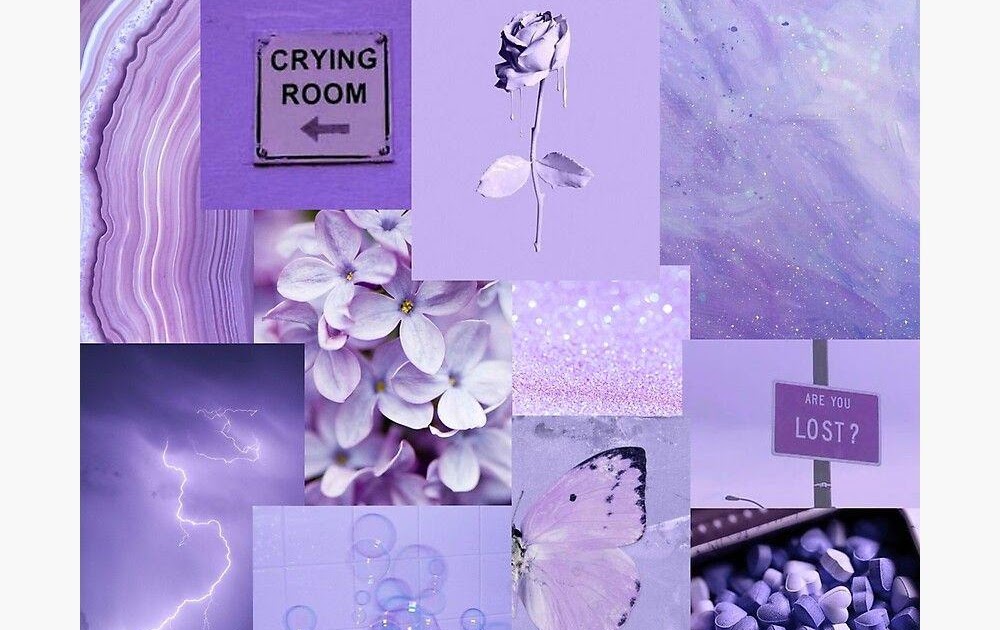 Light Purple Aesthetic Collage Wallpaper Laptop - Bmp-harhar 7A1