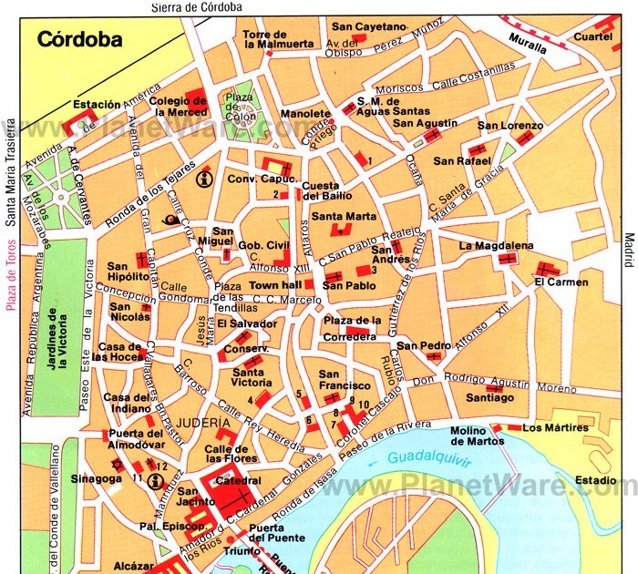 CORDOBA SPAIN MAP - Imsa Kolese