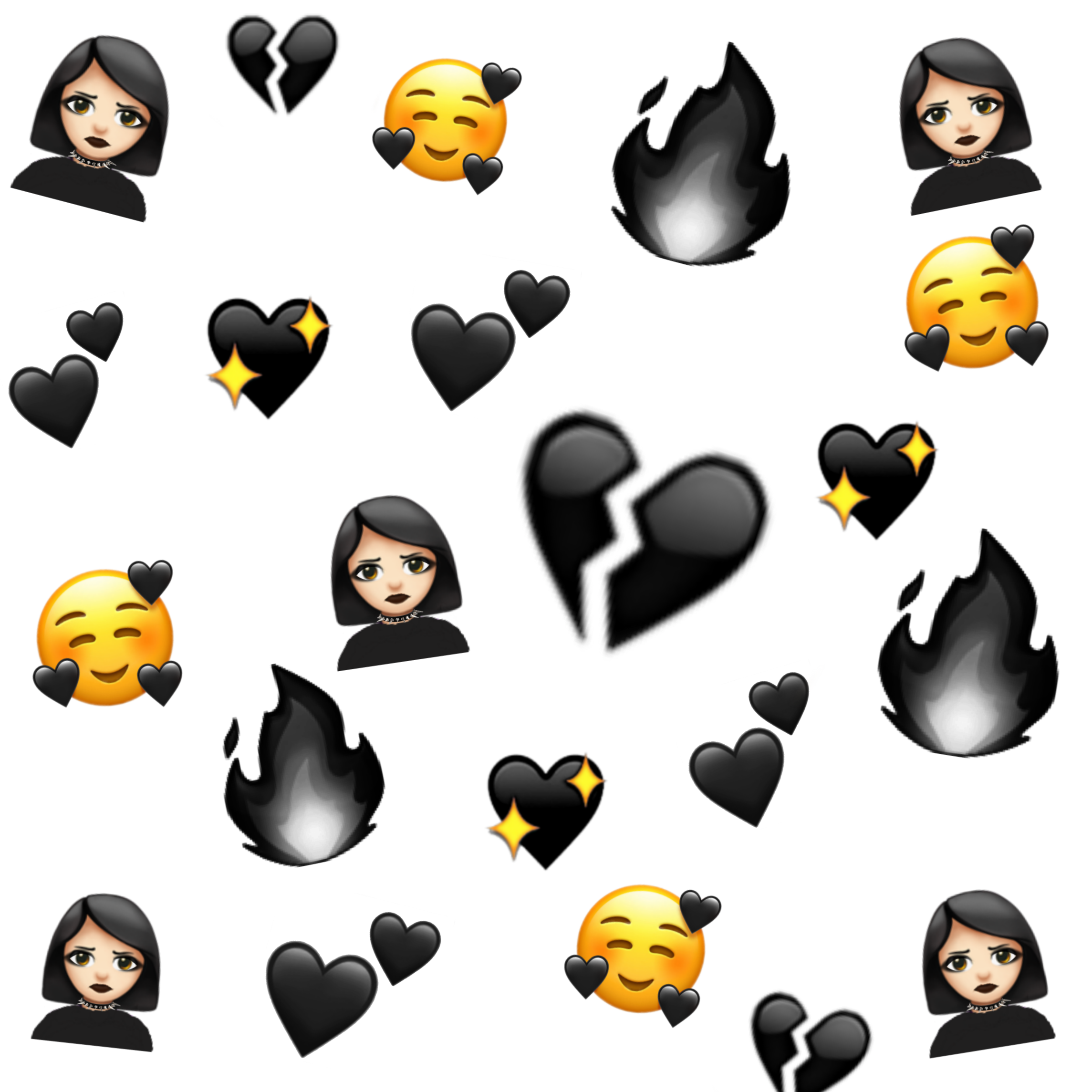 Heart Emoji Wallpaper Black Background - Wefalling: Iphone Aesthetic