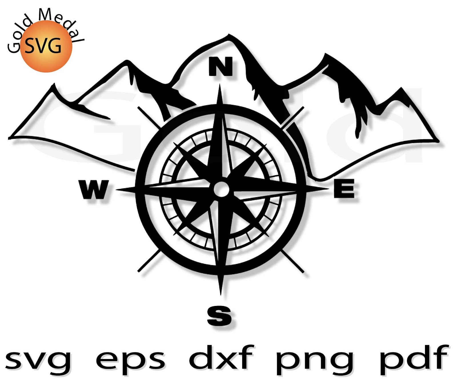 Free 230 Mountain Compass Svg SVG PNG EPS DXF File