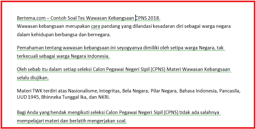 Tes Soal Cpns Pemahaman Nasionalisme Bagian 1