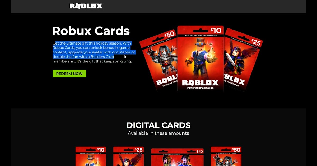 Roblox Gift Card Locations | Roblox Free Build - 