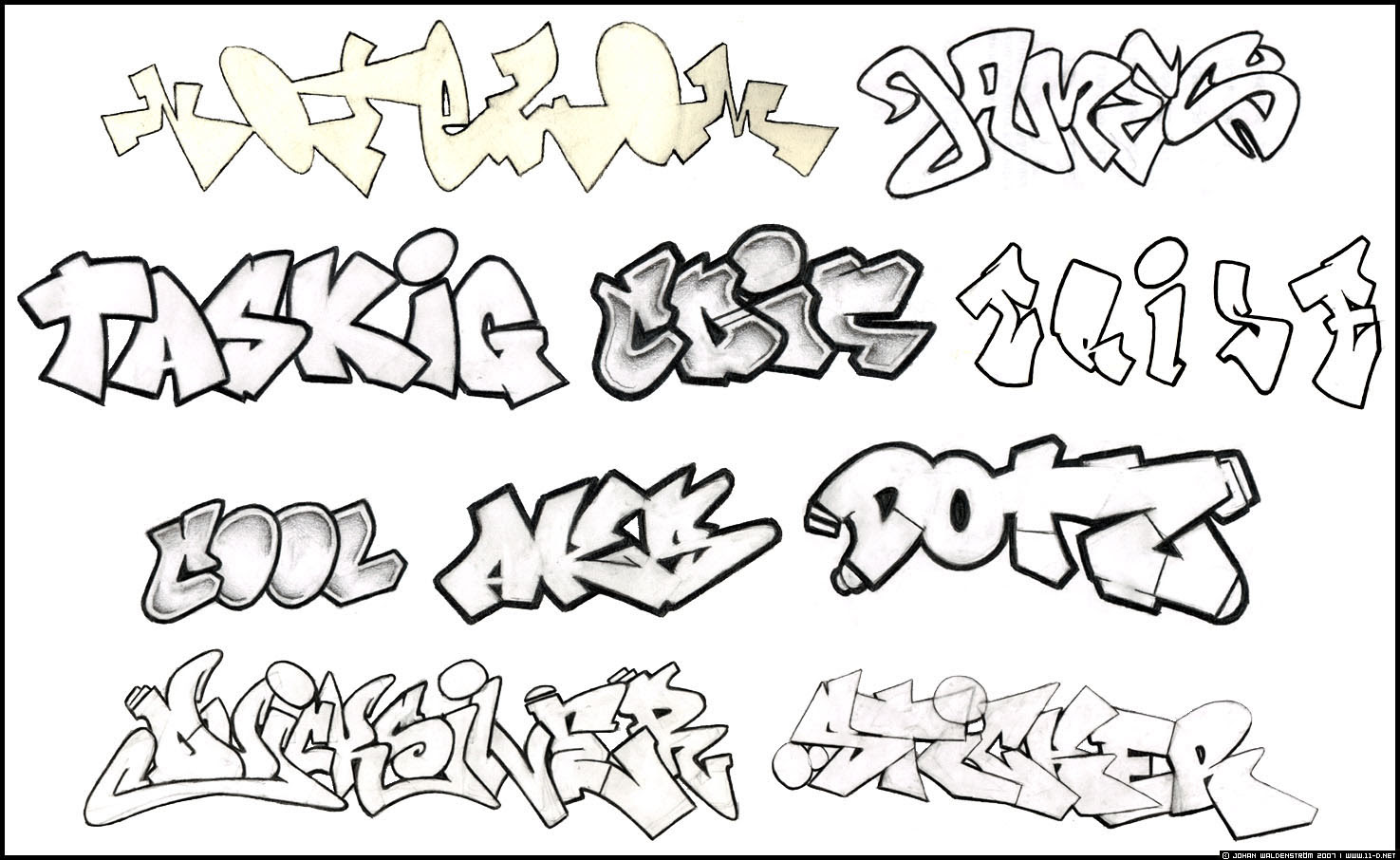 Graffiti Outline Font The Expert