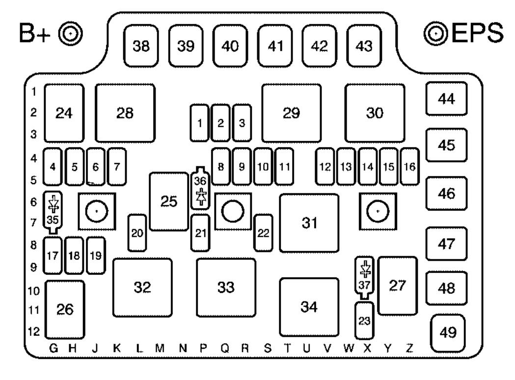 2007 Chevy Malibu L 4 Cylinder Fuse Box Diagram