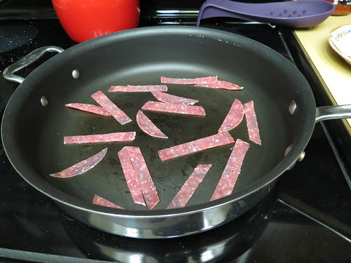 fried salami is so good
