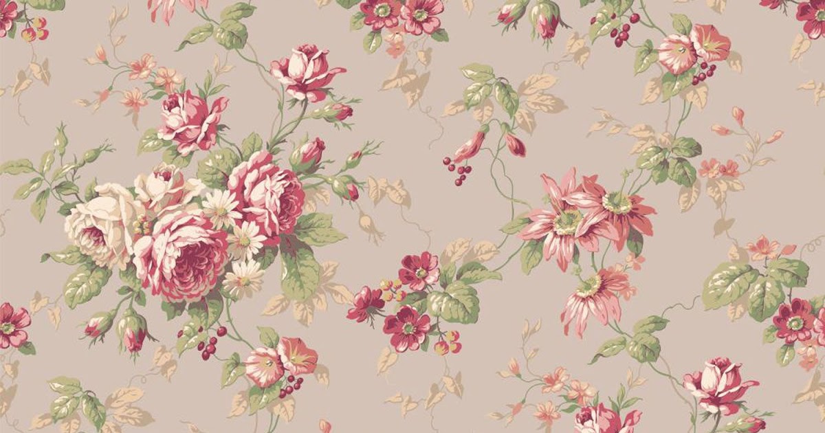 Red And Grey Flower Wallpaper - Mural Wall
