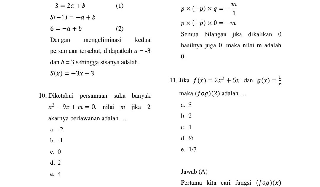 Soal Matematika Kelas 11 Semester 2 Dan Jawabannya Pdf