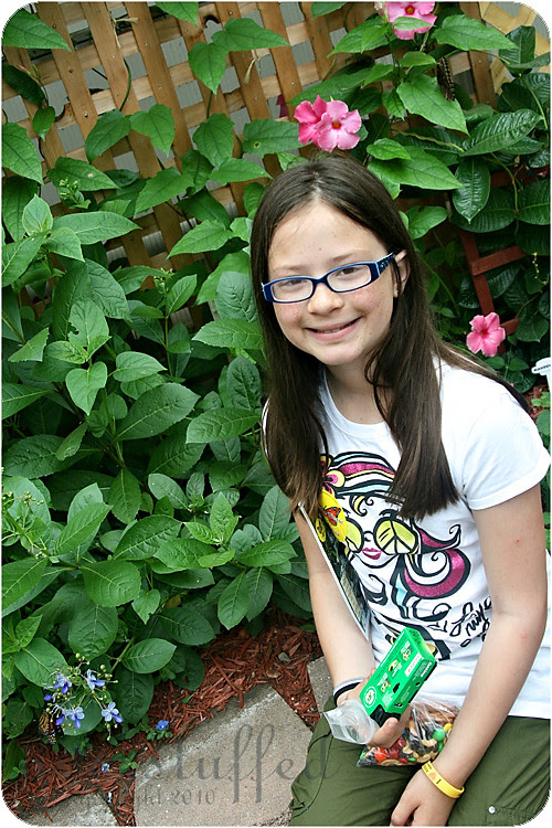 Bria with the butterflies
