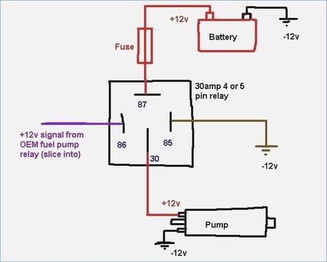 40 12v 30a Relay 5 Pin Wiring Diagram - Wiring Diagram Online Source
