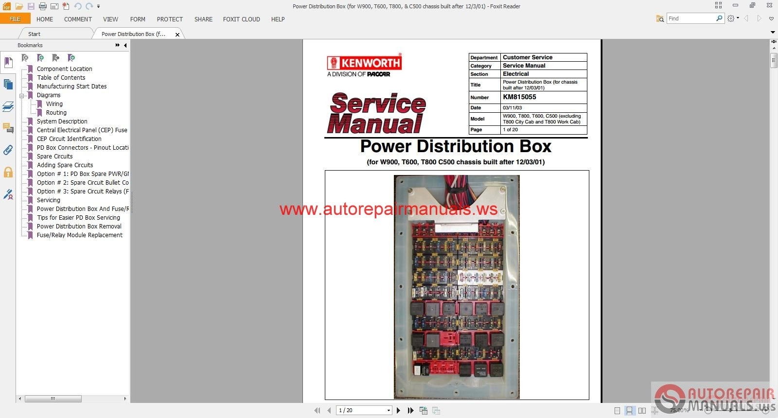 Free Auto Repair Manual   Kenworth Truck Service Manual