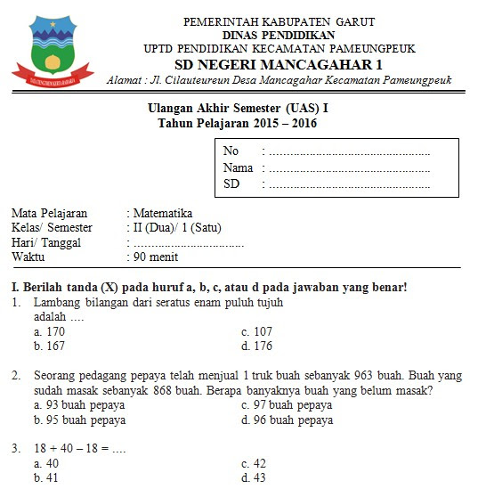 Contoh Soal Ulangan Sejarah Peminatan Kls 11 Semester 2