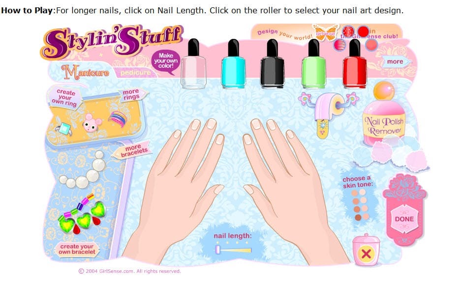 1. "Funky Fingers" Nail Art Game - wide 9