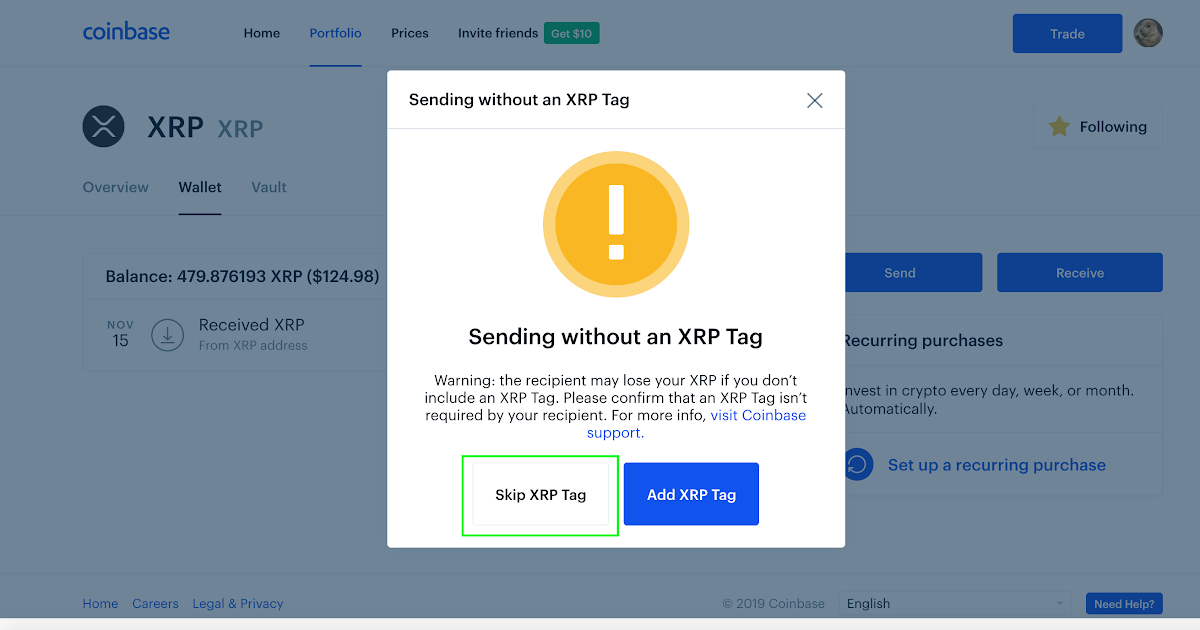 How to send xrp on coinbase