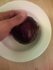From the garden, a red cabbage