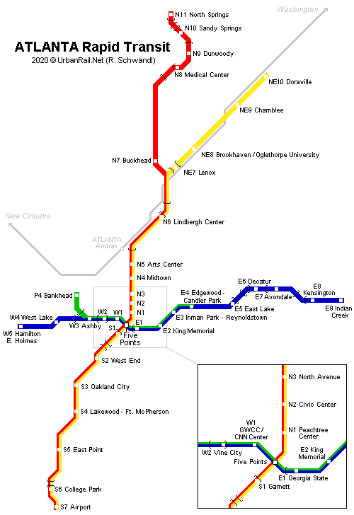 Atlanta Airport Skytrain Map 