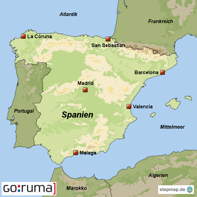 Karte Von Spanien