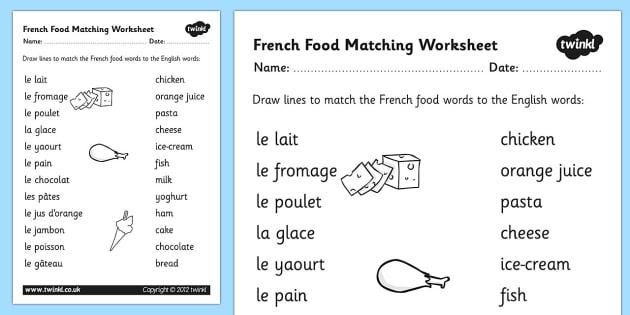 french homework worksheet