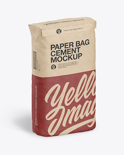 Kraft Cement Bag Mockup