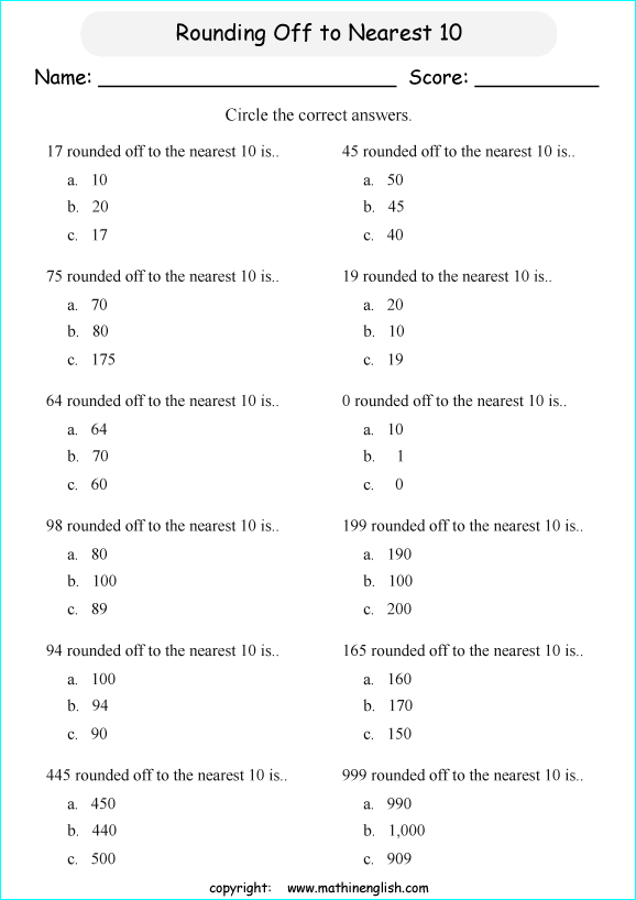 17 MATH WORKSHEET GENERATOR SOFTSCHOOLS