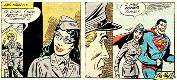 Chisel-faced Superman is smug. Wonder Woman #211
