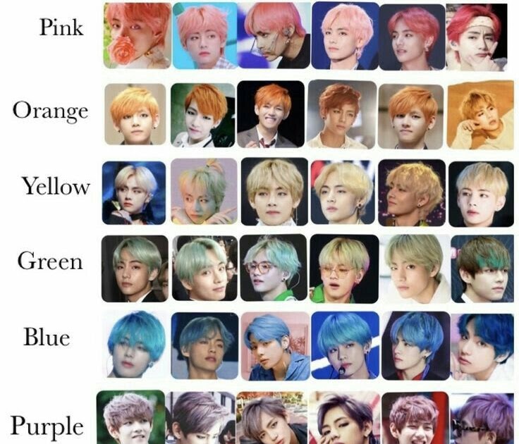 Bts Hair Color Chart