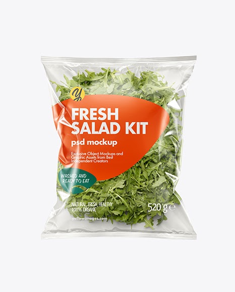 Download Plastic Bag With Rucola Salad Packaging Mockups | PSD ...