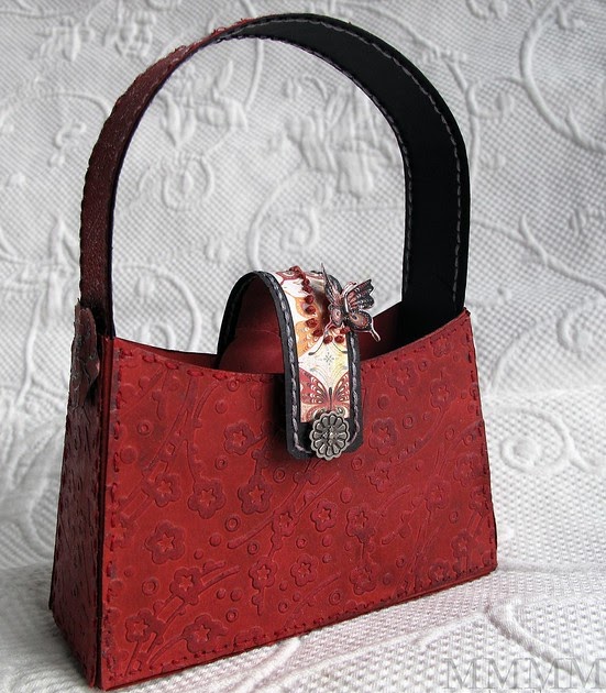 Mel Stampz: Embossed Leather Look with Crayons (on a purse)