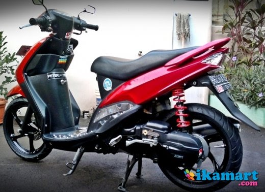  Modif Mio Sporty Merah Marun Modifikasi Motor Kawasaki 