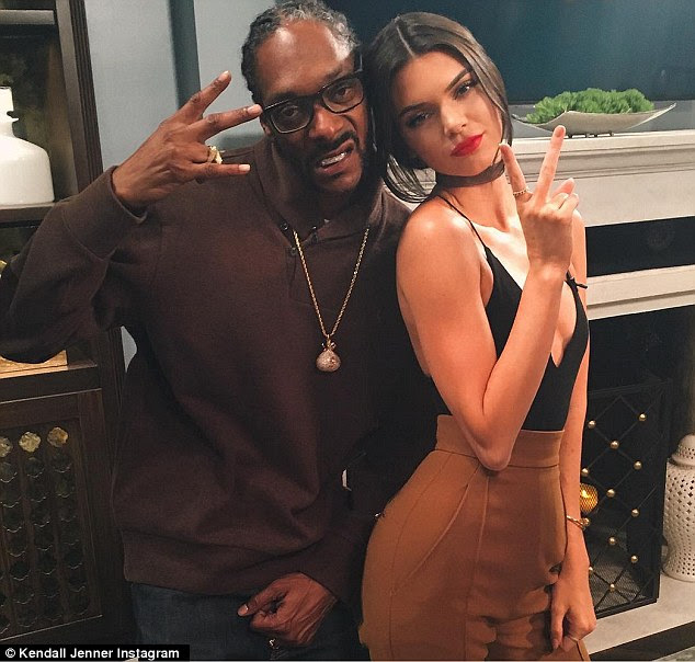 'similar career paths': Kendall shared her own snap with the 44-year-old rapperĀ