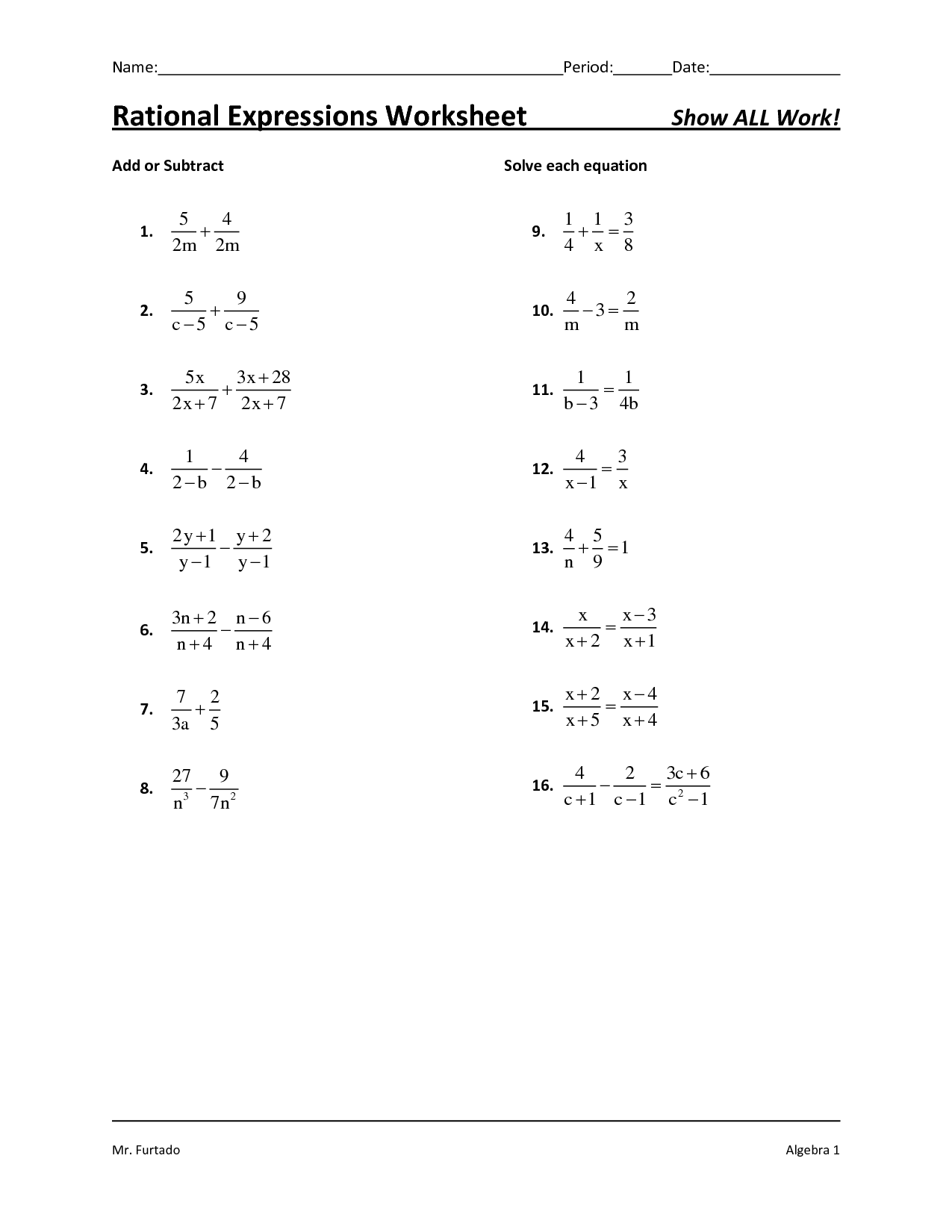 8 6 Solving Rational Equations Worksheet Form G Prentice Hall Algebra 2 Answers Chapter 8 Gold 