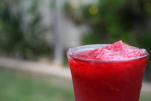 Pomegranate thyme sorbet
