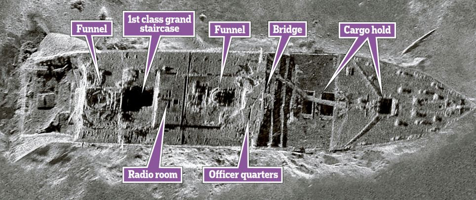 High resolution: The new image of the Titanic's bow at on the bottom of the north Atlantic