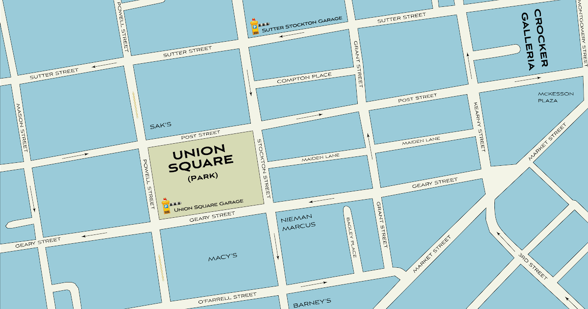 Map Of Union Square San Francisco Map Of Zip Codes