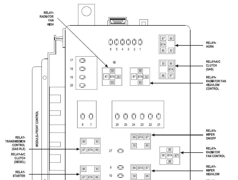 07 Chrysler 300 Fuse Box Diagram - Wire