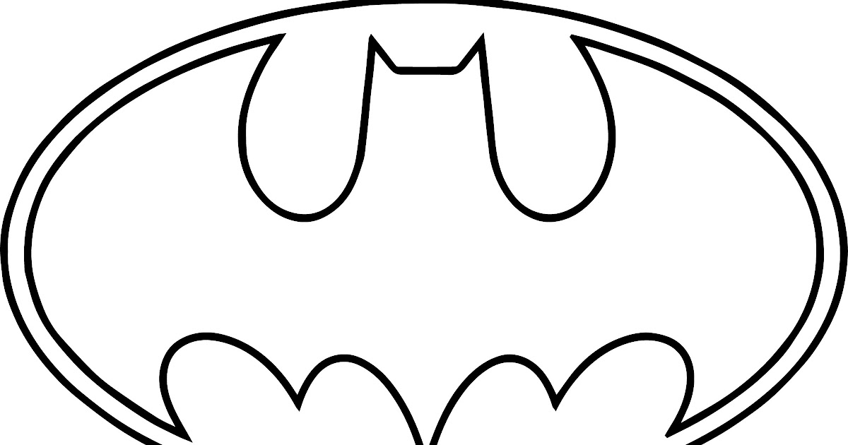 Outline Batman Logo Coloring Page Wecoloringpage.com