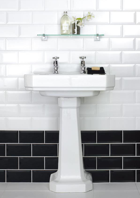 35 black and white subway bathroom tile ideas and pictures
