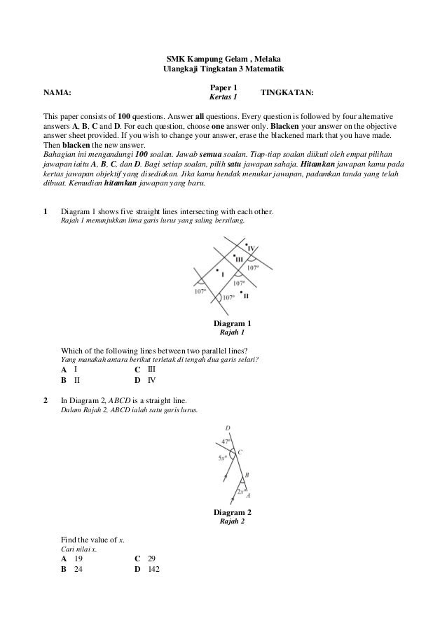 Contoh Soalan Ringkasan Tingkatan 1 - Sample Site g